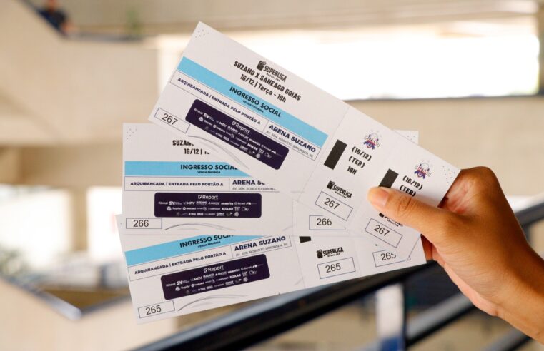 Fundo Social recebe alimentos por ingressos do Suzano Vôlei até esta terça-feira