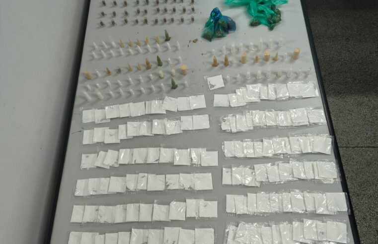 GCM prende homem por tráfico e localiza quase 400 porções de drogas